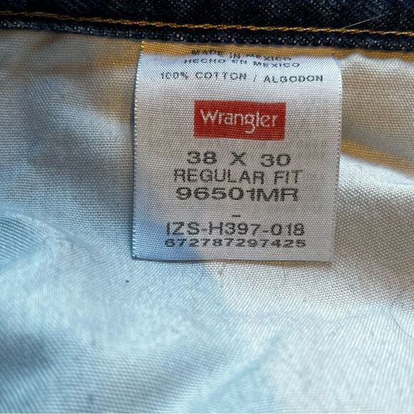 Wrangler Men's Blue Jeans Reg Fit 38X30 - Picture 3 of 8